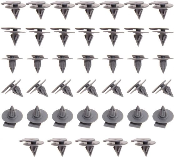 bowarepro 40×Wheel Arch Trim Clips Fit for R50 R52 R53 R55 R56 Grey Plastic Exterior