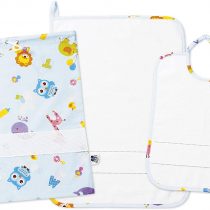 Filet – Asylum Set with Letters and Animals Theme 100% Cotton with Embroidered Aida – White