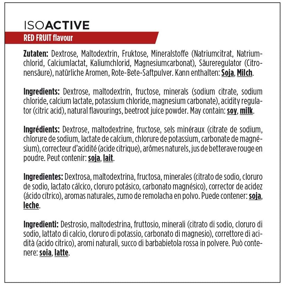 Powerbar - Isoactive - Red Fruit - 1320g - Isotonic sports drink - 5 electrolytes, Red Fruit Punch, 40 Servings - Image 4