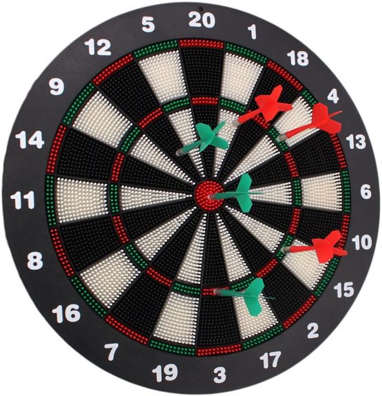 YBCPACK 16.4 Inch Safety Dart Board Safety Dart Set with 6 Soft Tip Darts for Children and Adults, Office and Family Time  - Image 2