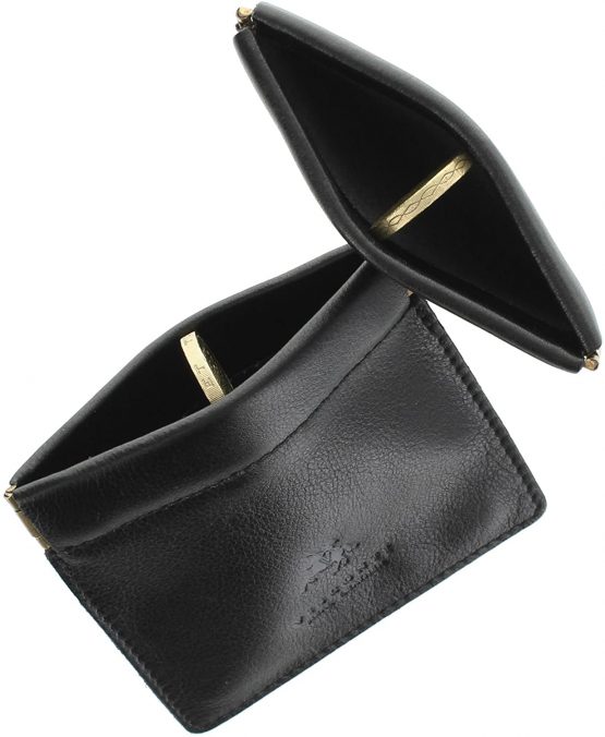 Pack of 2 Visconti Leather Snap Top Purses CP7 Black - Image 2