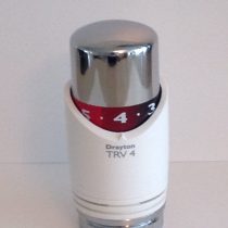 Drayton TRV4 Thermostatic Valve, Head Only, Chrome & White