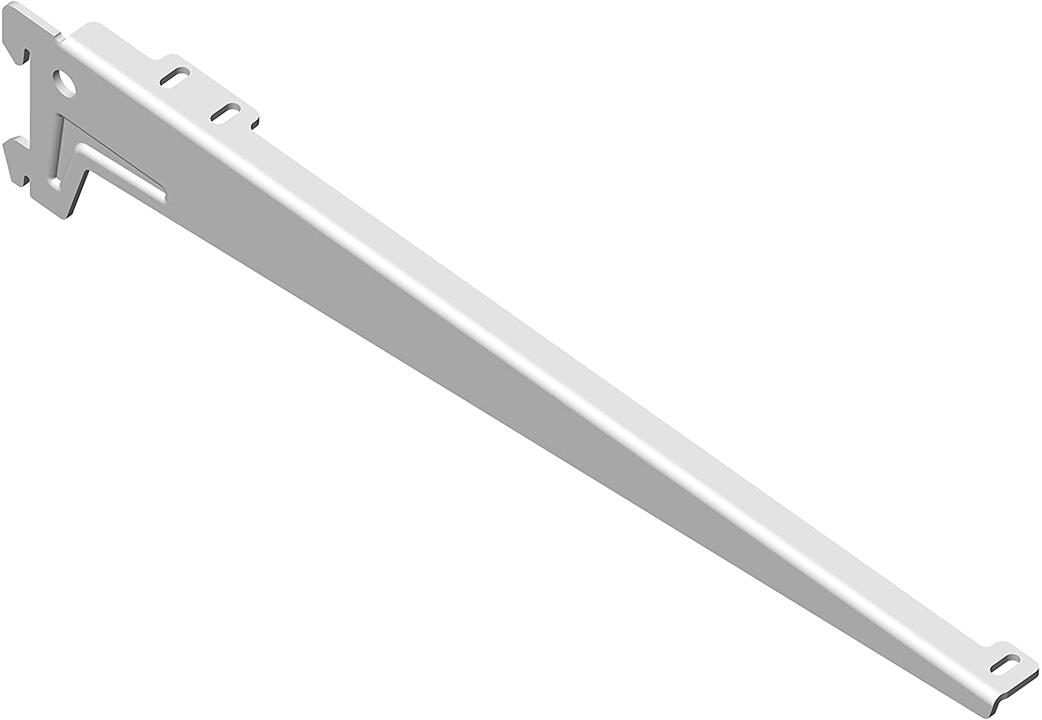 Element System Winkelträger Bracket 1-Row, Set of 2, 5 Settings, 3 Colours, Length 38 cm for Wooden Floors 18133-00057 Wall Rail, White
