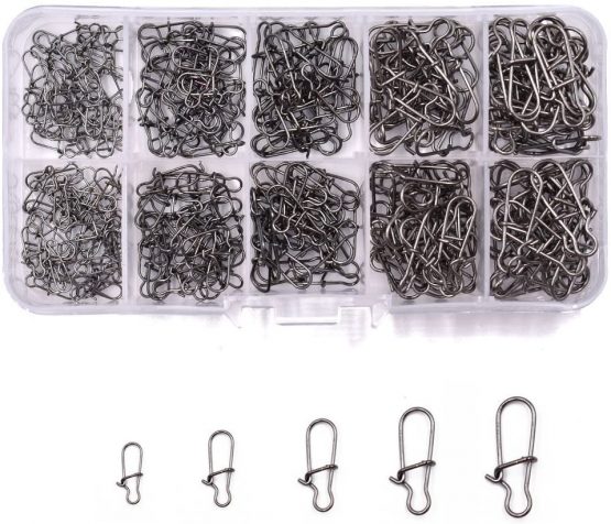 Phad Fishing 150pcs/250pcs High Strength Duo-Lock Snaps Set Made of Stainless Steel for Hook to Line Connectors