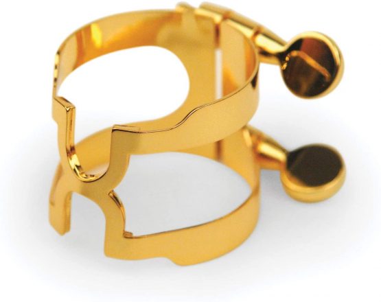 Rico HTS2G Gold Plated H-Ligature and Cap for Tenor Sax with Metal Link Mouthpiece, 1.43 in*3.94 in*0.93 in - Image 4