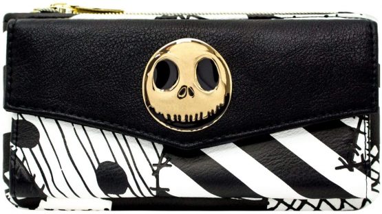 Nightmare Before Christmas Patchwork Black Coin & Card Clutch Purse - Image 2