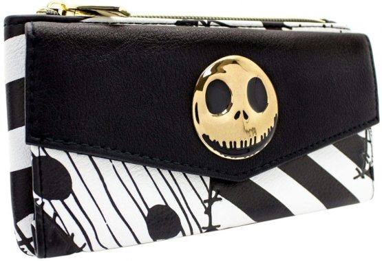Nightmare Before Christmas Patchwork Black Coin & Card Clutch Purse