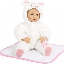 Small Foot 11498 baby doll lamb with soft body, incl. blanket, romper and soother, 40 cm, from 2 years on