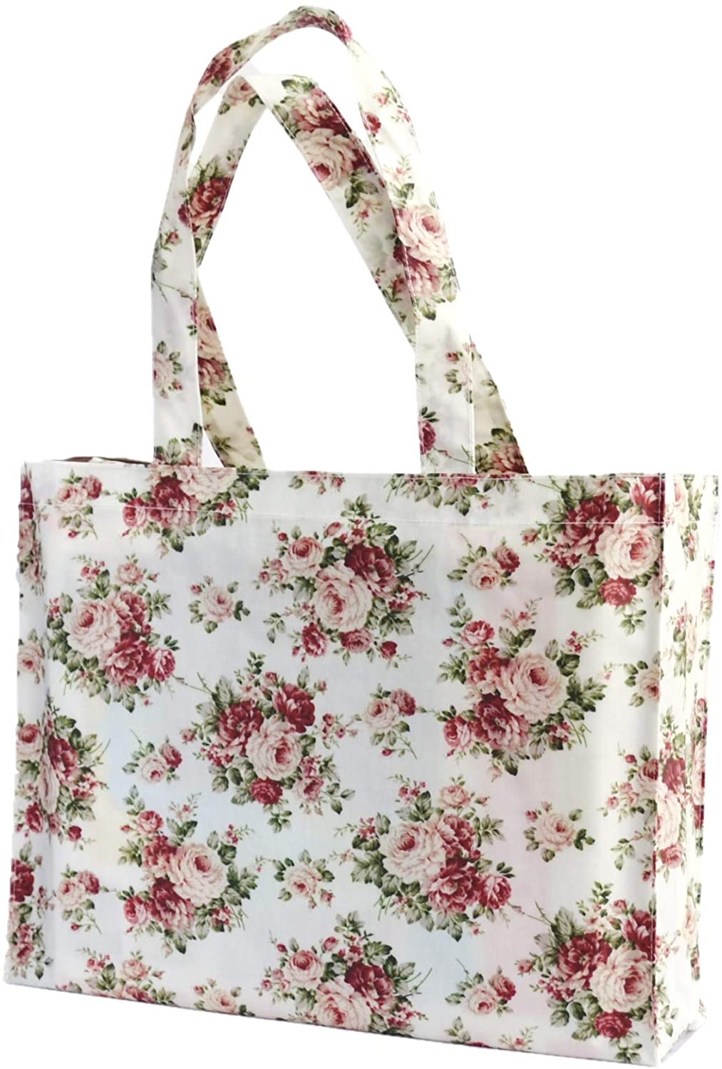 SturdyFoot Bookbag with Gusset, Music Bag, Tote Bag, Shopping Bag, Oilcloth Tote, PVC-coated Bags (Soft Oilcloth)