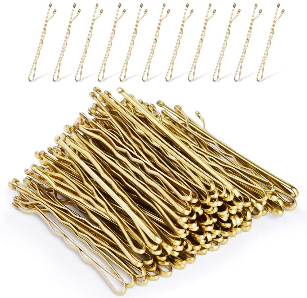 Blonde Bobby Pins, MORGLES 120 Pcs Hair Pins Hair Grips Blonde for Women with Box(5 cm/2Inches), 120 count (Pack of 1)