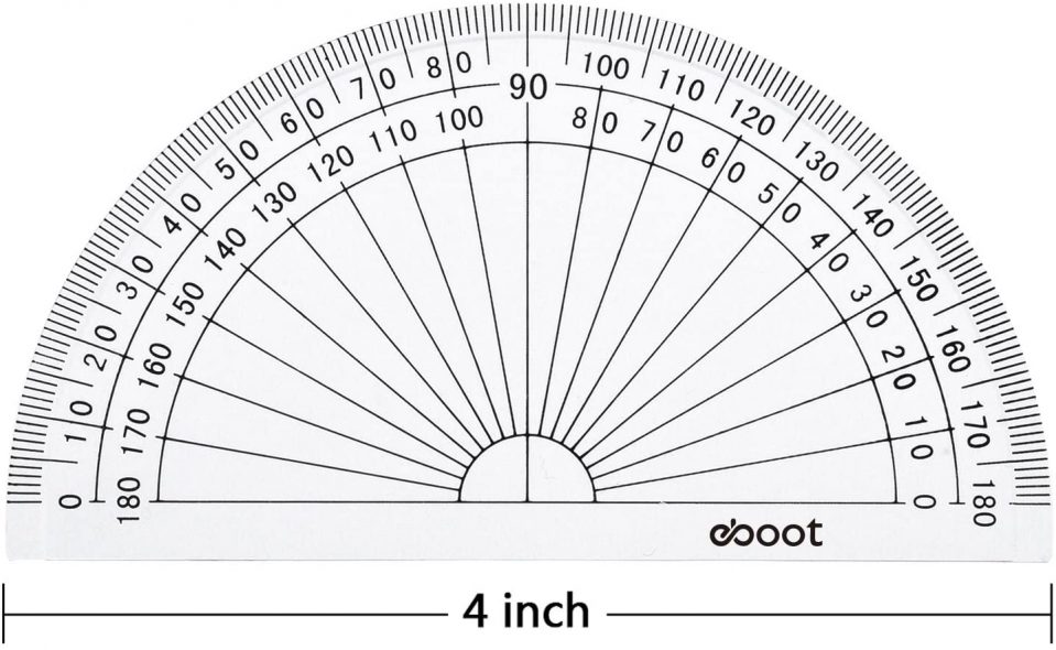 20 pack plastic protractor 180 degrees protractor for angle