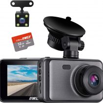 iiwey 4K Dash Cam Front Rear with WIFI GPS, Upgraded Front 4K Rear 1080P or Single Front 4K 2160p@30fps Car Camera, 3” Touchscreen Dashboard Camera, Sony Night Vision, Parking Monitor, App Control