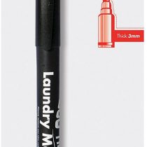 Helix Dual Tip Fabric and Laundry Permanent Marker Pen - Black