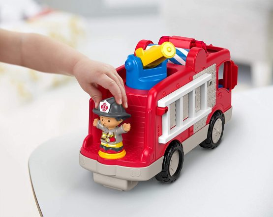 Little People Fire Truck Playset Toy for Children 1+ Years, Multicoloured, FPV32 - Image 2