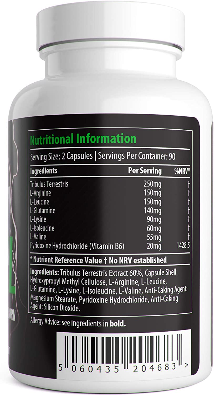 180 Super HGH Vegan Capsules - (3 Months Supply) 9-in-1 HGH Complex with Vitamin B6 and Tribulus Terrestris Extract - Made in the UK - Image 4