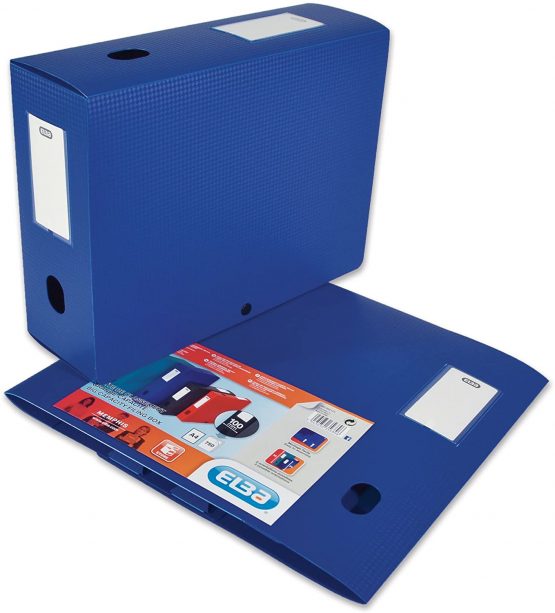 Elba 400094575 Box File with 100 mm Spine 24 x 32 cm Polypropylene Opaque Blue - Image 3