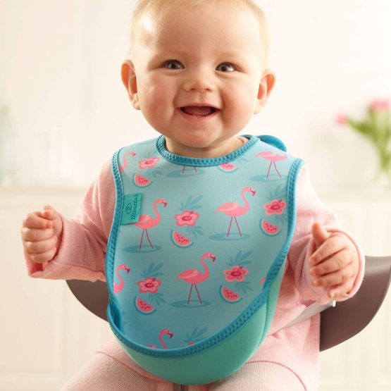 Bibetta Bib - Premium Neoprene Ultrabib for Comfort - Waterproof Baby Bibs - Weaning Bibs with Crumb Catcher Pocket for Feeding Babies and Toddlers - Roll Up and Machine Washable - Image 3