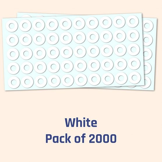 2000 Pack, Hole Reinforcement Ring Labels Stickers - White - Image 2