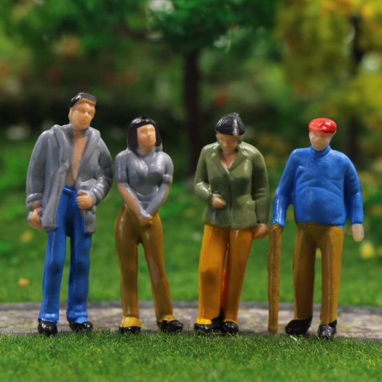 Evemodel P50W 50pcs Model Trains 1:48 Painted Figures O SCALE sitting and standing people for miniature scenes New - Image 3