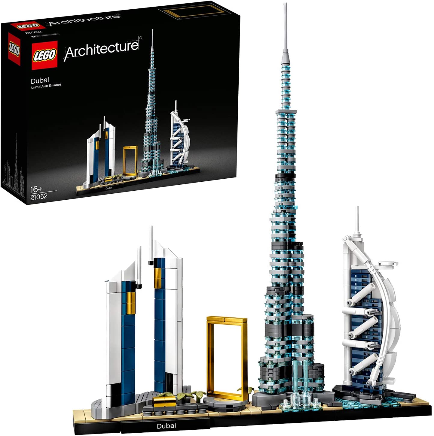 LEGO 21052 Architecture Dubai Model, Skyline Collection, Collectible Building Set, Multicolor, Large