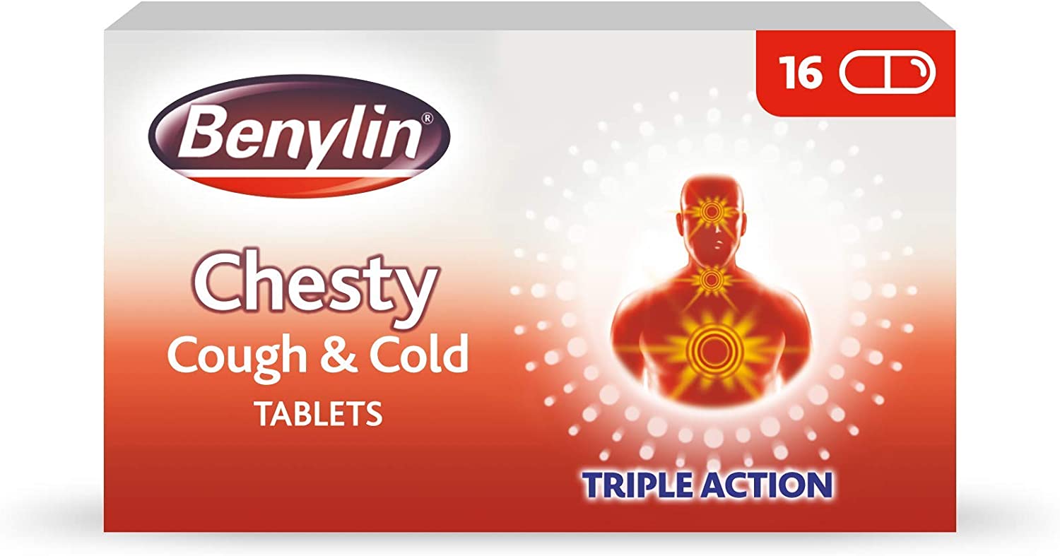 Benylin Chesty Cough & Cold Tablets, 16 each BigaMart