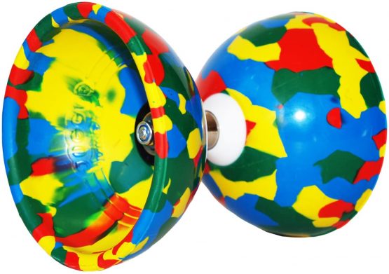 Juggle Dream JESTER Ball Bearing Diabolo Pro Set + Coloured FIBER Diabolo Sticks, Diabolo String + Diabolo Travel Bag. (MultiColour Diabolo + Black Handsticks) - Image 3