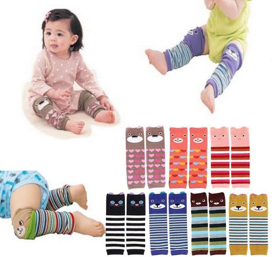 OFKPO 7 Pairs Cute Baby Leg Sleeve Warmers, Cartoon Knee Socks Protector Warmer for Baby Infant - Image 3