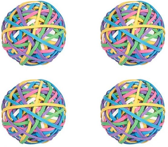 NBEADS 5 Rolls 600 Pcs Colorful Rubber Band Balls, Elastic Stretchable Bands for Hair, Arts and Crafts and Document Organizing