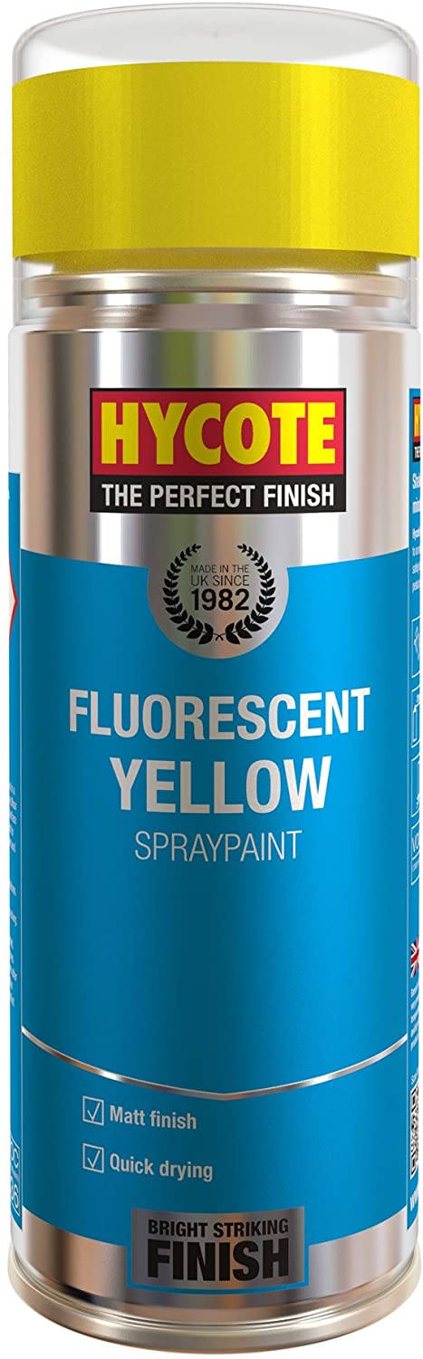 Hycote XUK472 Fluorescent Paint Yellow , 400ml