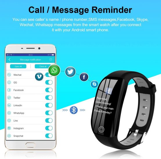 Tipmant Fitness Trackers, IP68 Waterproof Activity Tracker with 1.14 inch HD Screen Heart Rate Monitor Pedometer Step Counter Watch Sleep Monitor, Slim Smart Bracelet for Women Men Kids - Image 4