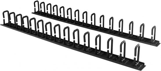 StarTech Vertical 0U Server Rack Cable Management w/ D-Ring Hooks - 40U Network Rack Cord Manager Panels - 2x 3ft Wire Organizers (CMVER40UD)
