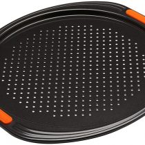 Le Creuset Toughened Non-Stick Bakeware Pizza Pan, Black, 38.7 x 36.7 x 1.2 cm