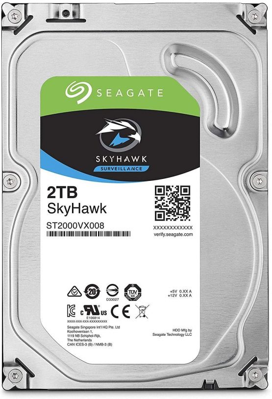 Seagate DISQUES DURS Interne 3" 1/2 SkyHawk 2To ST2000VX008