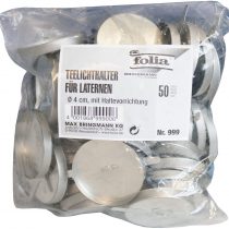 Folia 999 Tealight Candle Holder – Silver (Pack of 50)