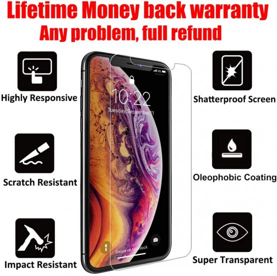 4youquality [3-Pack] iPhone 11 Pro Max and iPhone XS Max Screen Protector, Tempered Glass Film [LifetimeWarranty][Scratch-Resistant] Screen Protector for Apple iPhone XS Max & iPhone 11 Pro Max 6.5" - Image 3