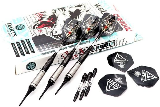 CUESOUL New Soft Tip Darts 3 Complete Darts 16-gram Barrels (The Sky Wolf Series)
