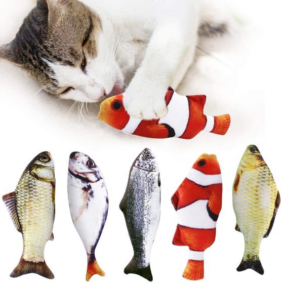 cat fish toy with catnip