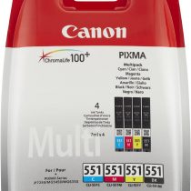 Canon CLI-551 C/M/Y/BK Multipack - 4-pack - black, yellow, cyan, magenta - original - ink tank