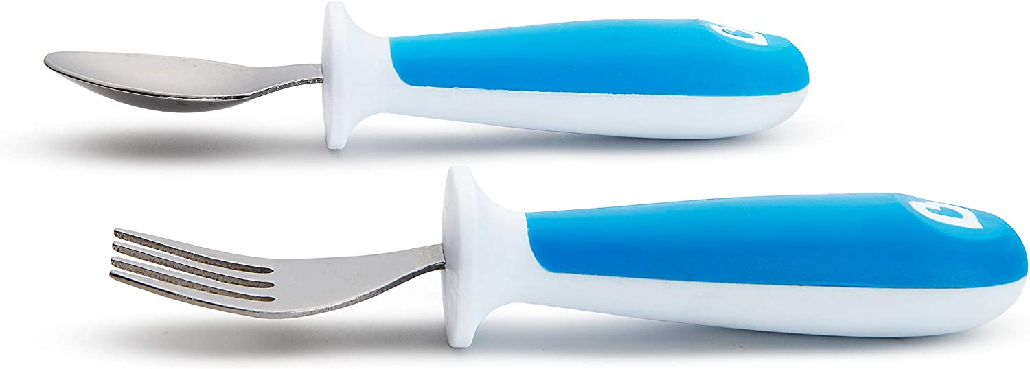 Munchkin Raise Toddler Fork And Spoon Set - (1 Fork & 1 Spoon) Assorted Colours, 2 Pack - Image 4
