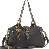 Catwalk Collection Handbags - Women's Leather Top Handle/Shoulder Bag/Cross Body With Extra Detachable Adjustable Strap - NICOLE