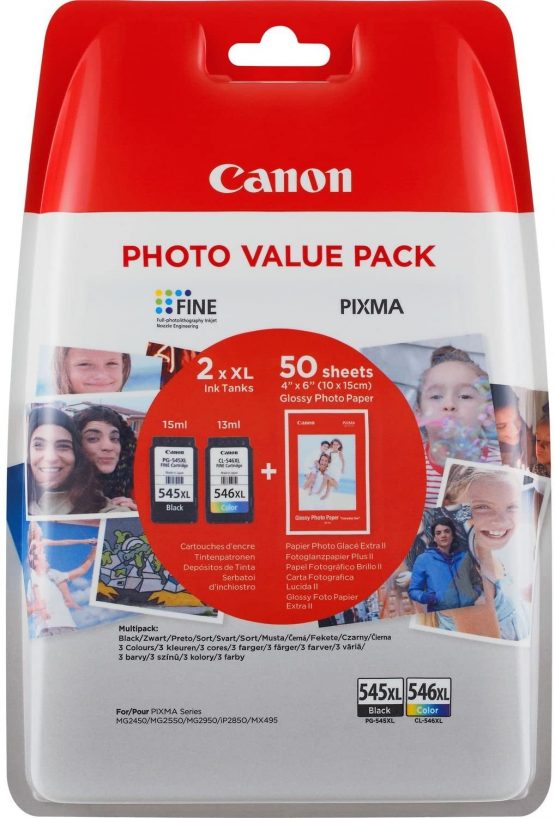 Canon PG-545XL/CL-546XL 2 PACK Ink Cartridge