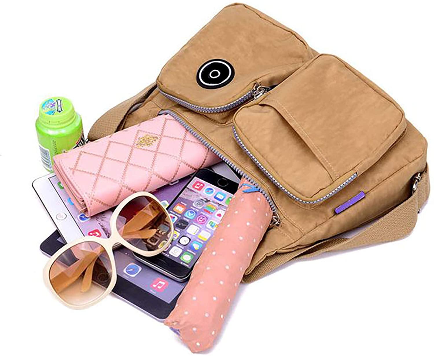 GFM® Womens Nylon Waterproof Cross Body Shoulder Bag - S1-Black-(EXC)(NCB-3121-KL), S1-3121-kl-black - Image 4