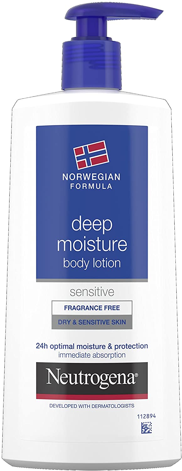 Neutrogena Norwegian Formula Deep Moisture Body Lotion, 400 ml, Fragrance-Free, red, 400 ml (Pack of 1)