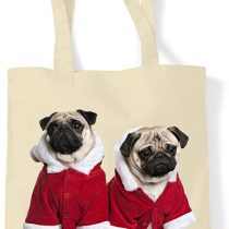 Pug Dog Santa Claus Tote / Shoulder Bag