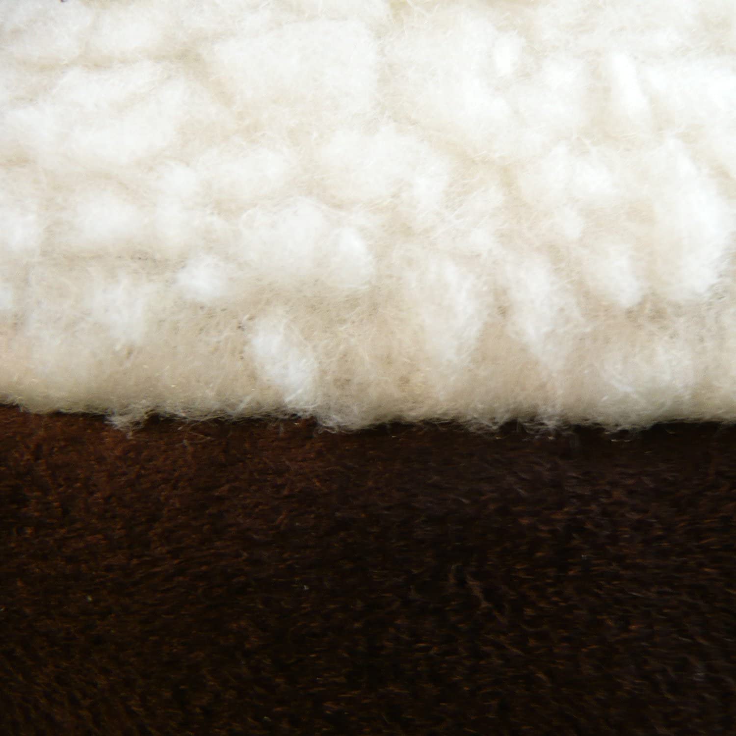 Ellie-Bo Small Dog Bed for 24-inch Dog Cage/Crate, Brown Faux Suede/Sheepskin, Brown Suede/Faux Sheepskin Top - Image 4