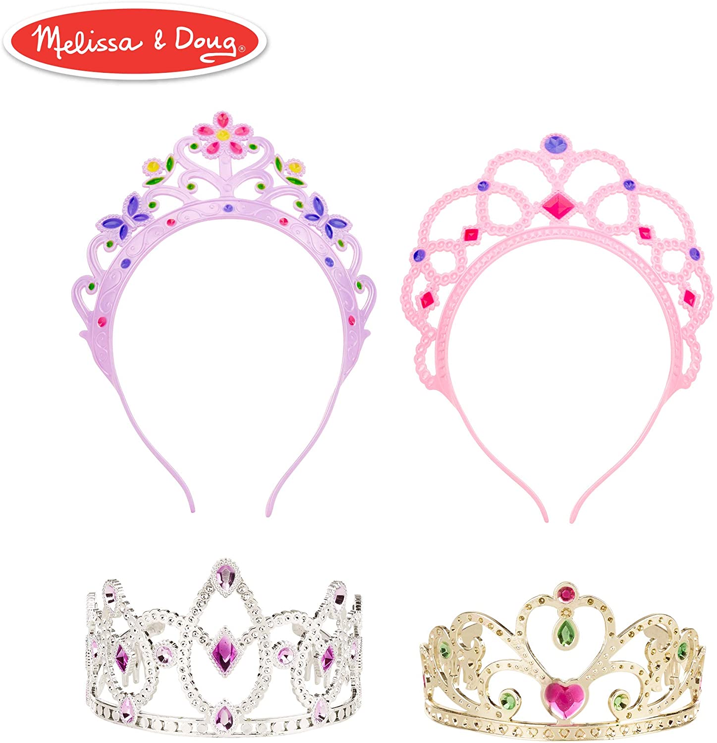 Melissa & Doug Dress-Up Tiaras Role Play Collection, Multi