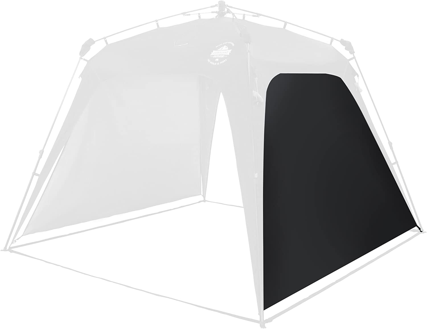 Lumaland outdoor pavillon, garden tent, camping party tent, sturdy, 1x Sidewall | Black, approx.250 cm x 250 cm x 190 cm