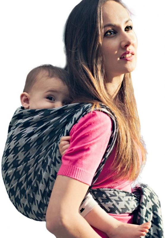 Didymos Houndstooth Baby Wrap Sling (Size 6, Anthracite)