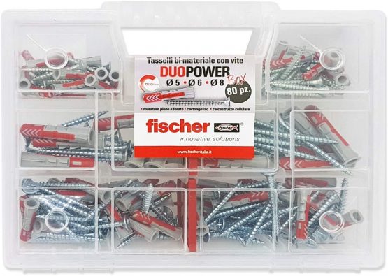 Fischer 544546 Duopower Universal Dowels Kit with Screw, Transparent