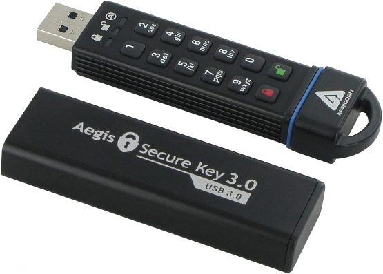 Apricorn Aegis Secure Key 480GB FIPS 140-2 Level 3 Validated 256-bit Hardware Encrypted USB 3.0 Flash Drive (ASK3-480GB) - Image 3